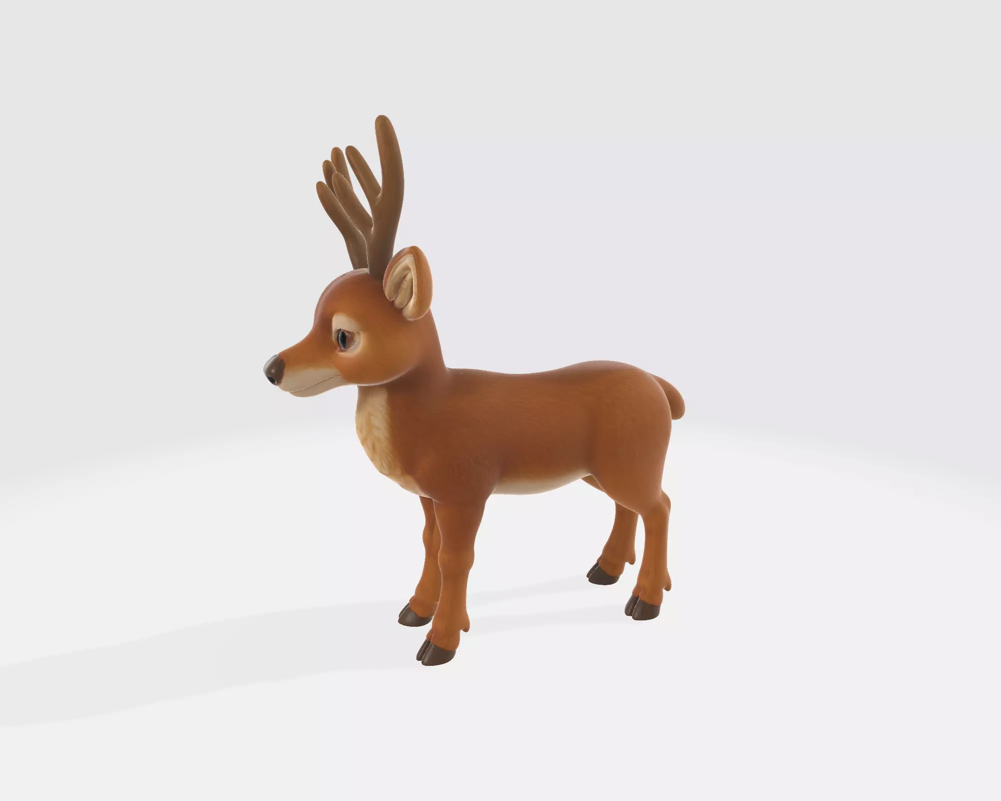 Deer Figurine Woodland Animal Decor Cute Reindeer 3D print model_6