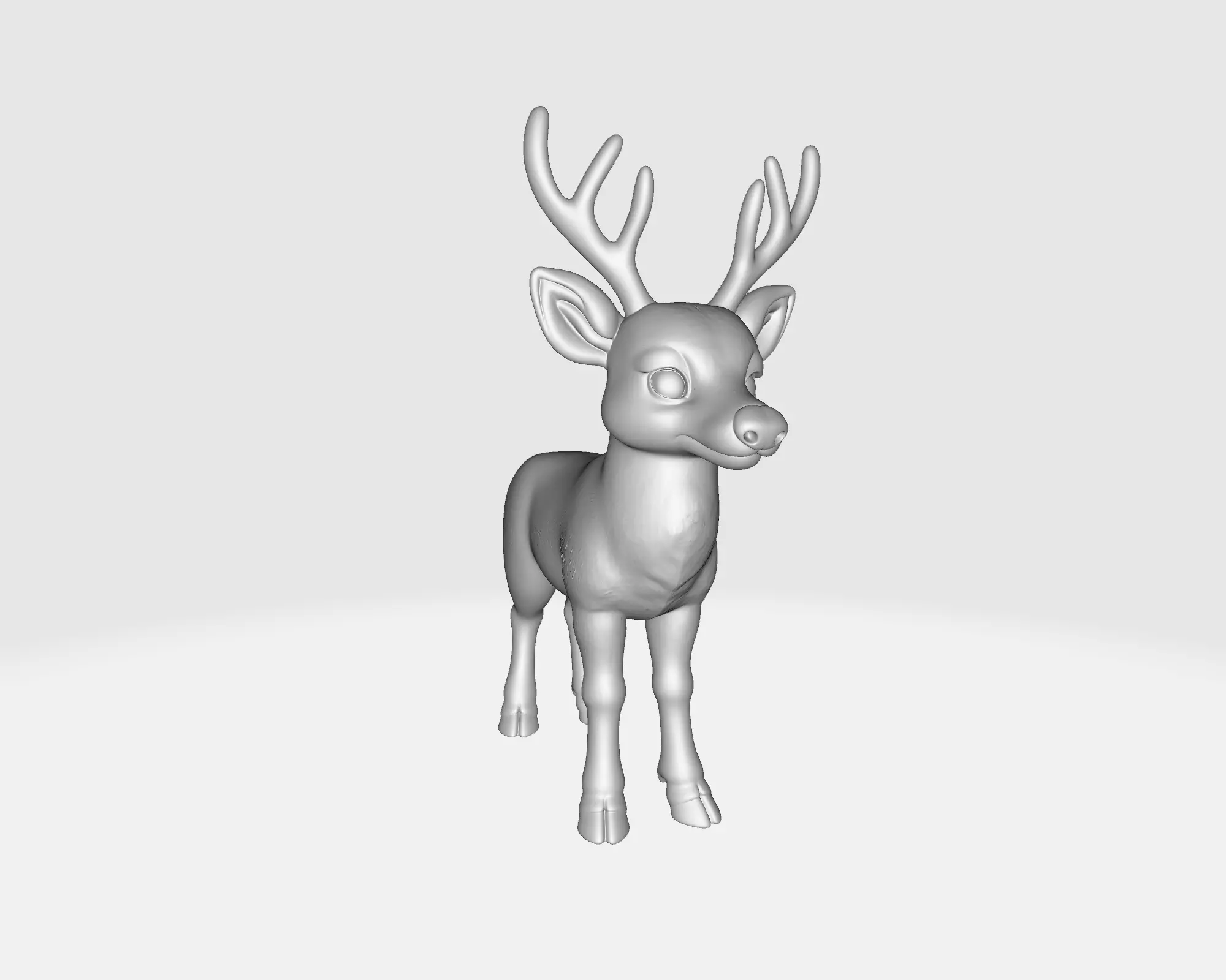 Deer Figurine Woodland Animal Decor Cute Reindeer 3D print model_1