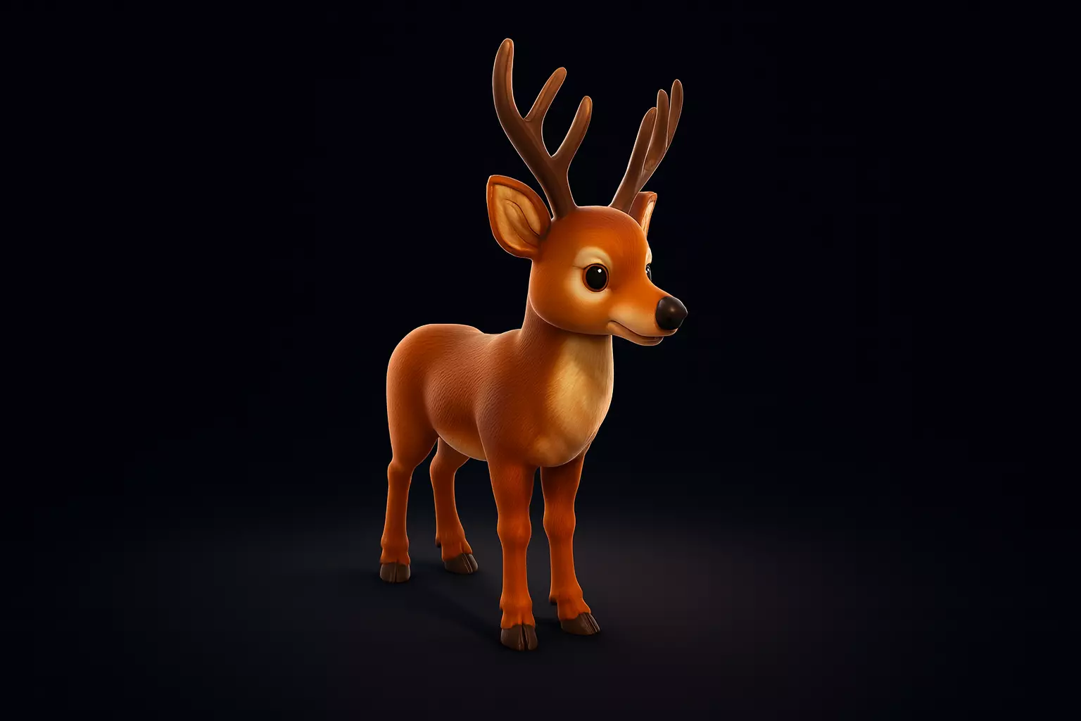 Deer Figurine Woodland Animal Decor Cute Reindeer 3D print model_0