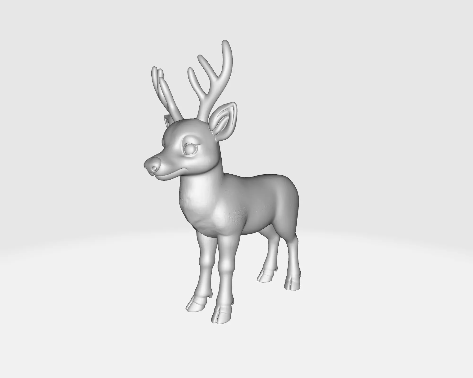 Deer Figurine Woodland Animal Decor Cute Reindeer 3D print model_3