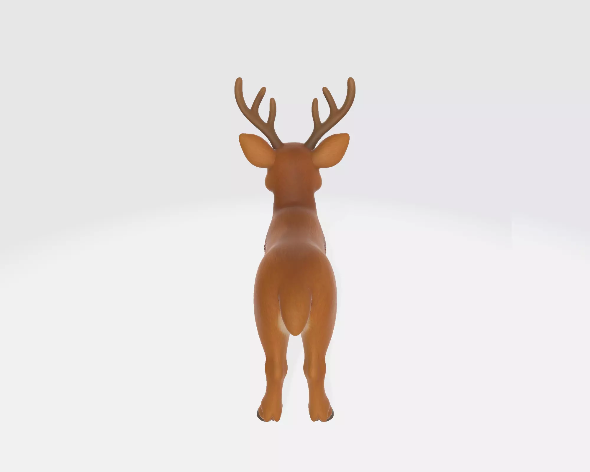 Deer Figurine Woodland Animal Decor Cute Reindeer 3D print model_7