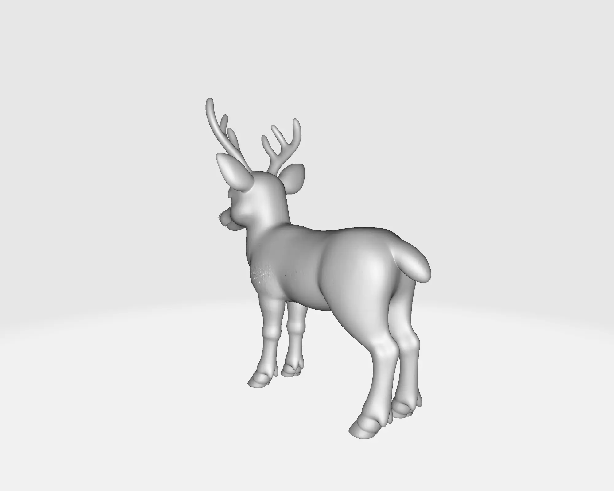 Deer Figurine Woodland Animal Decor Cute Reindeer 3D print model_8