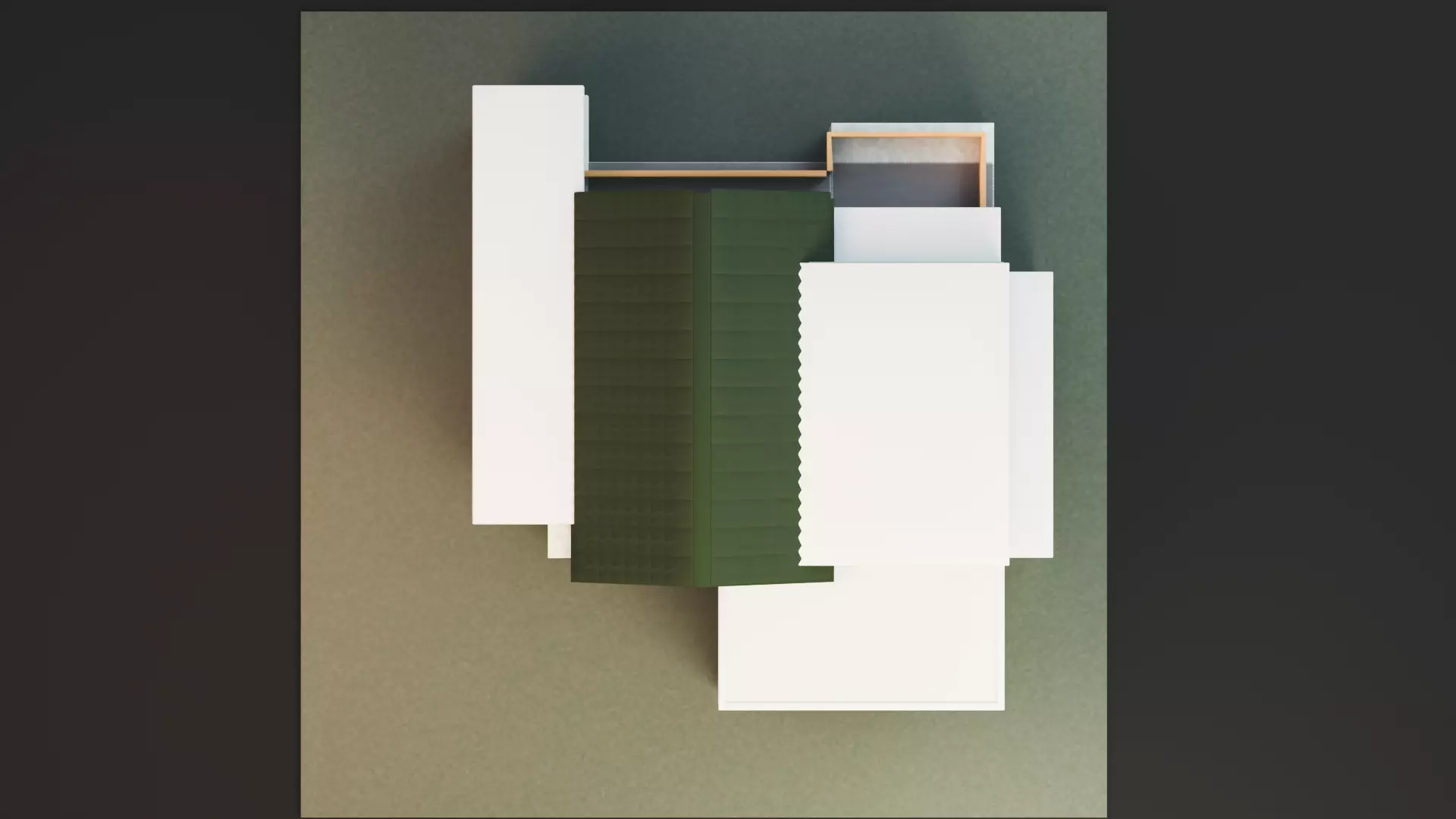 Modern Two-Storey House UV Unwrapped 3D Architectural Model Low-poly 3D model_12