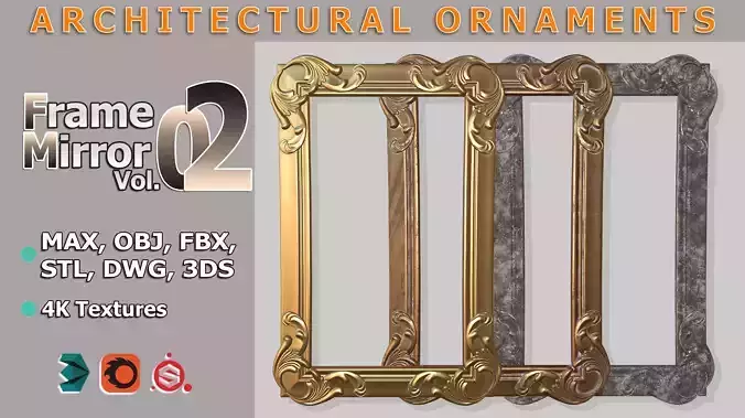 Frame Mirror Ornamental Classic Vol 02