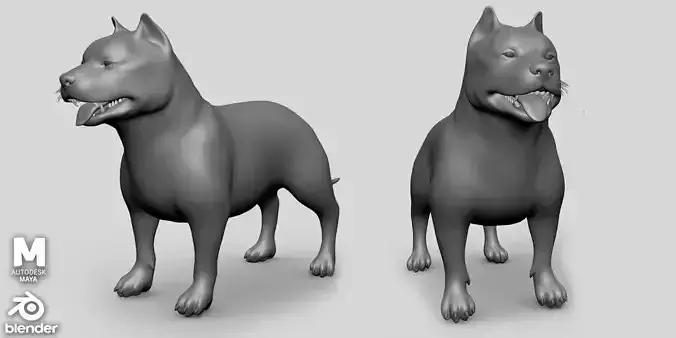 Pitbull Basemesh Topology Uv Map
