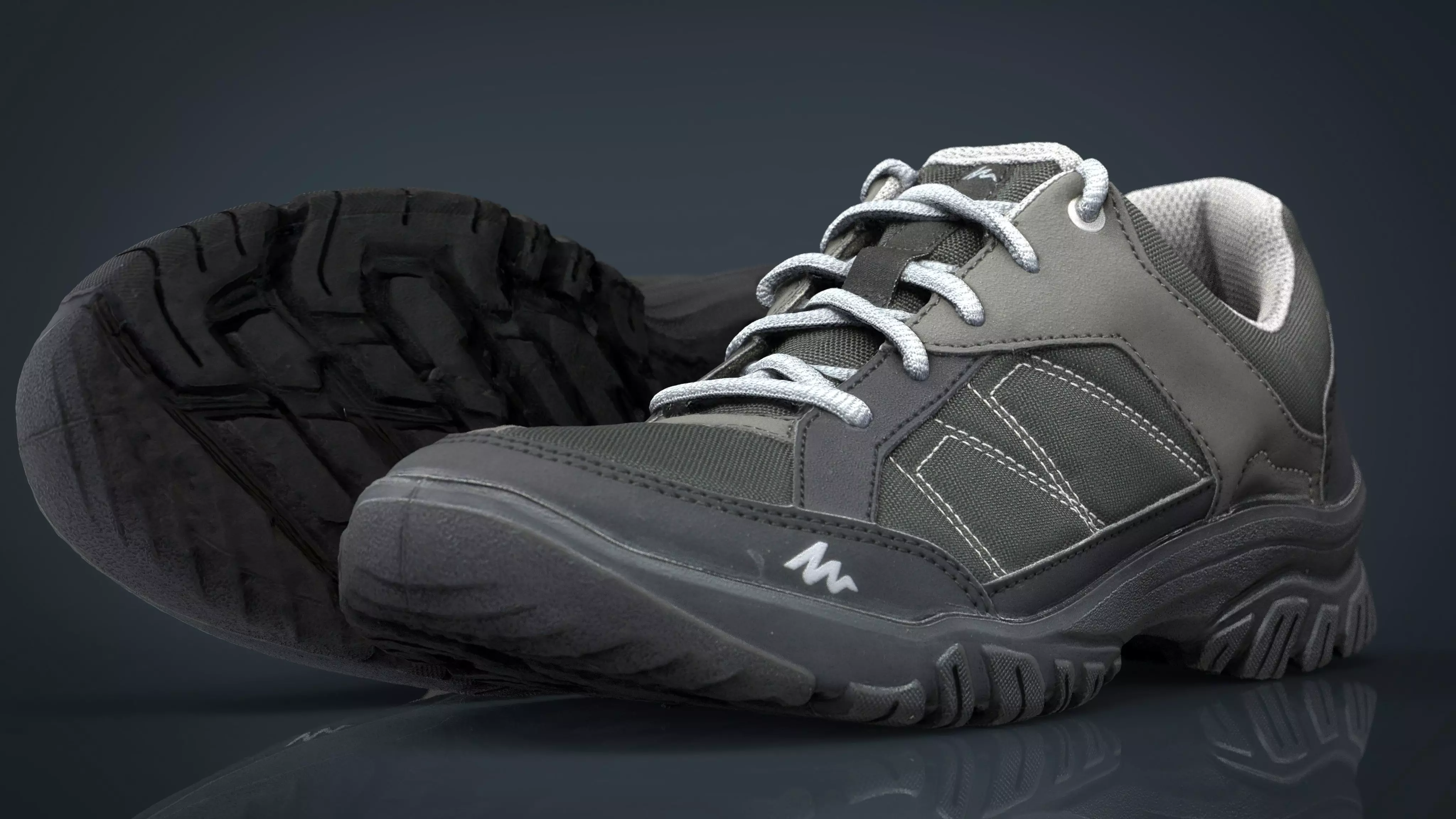 Sneakers pair of shoes Low-poly 3D model_0