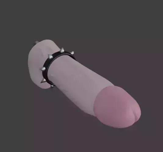  hard cut penis with punk decoration