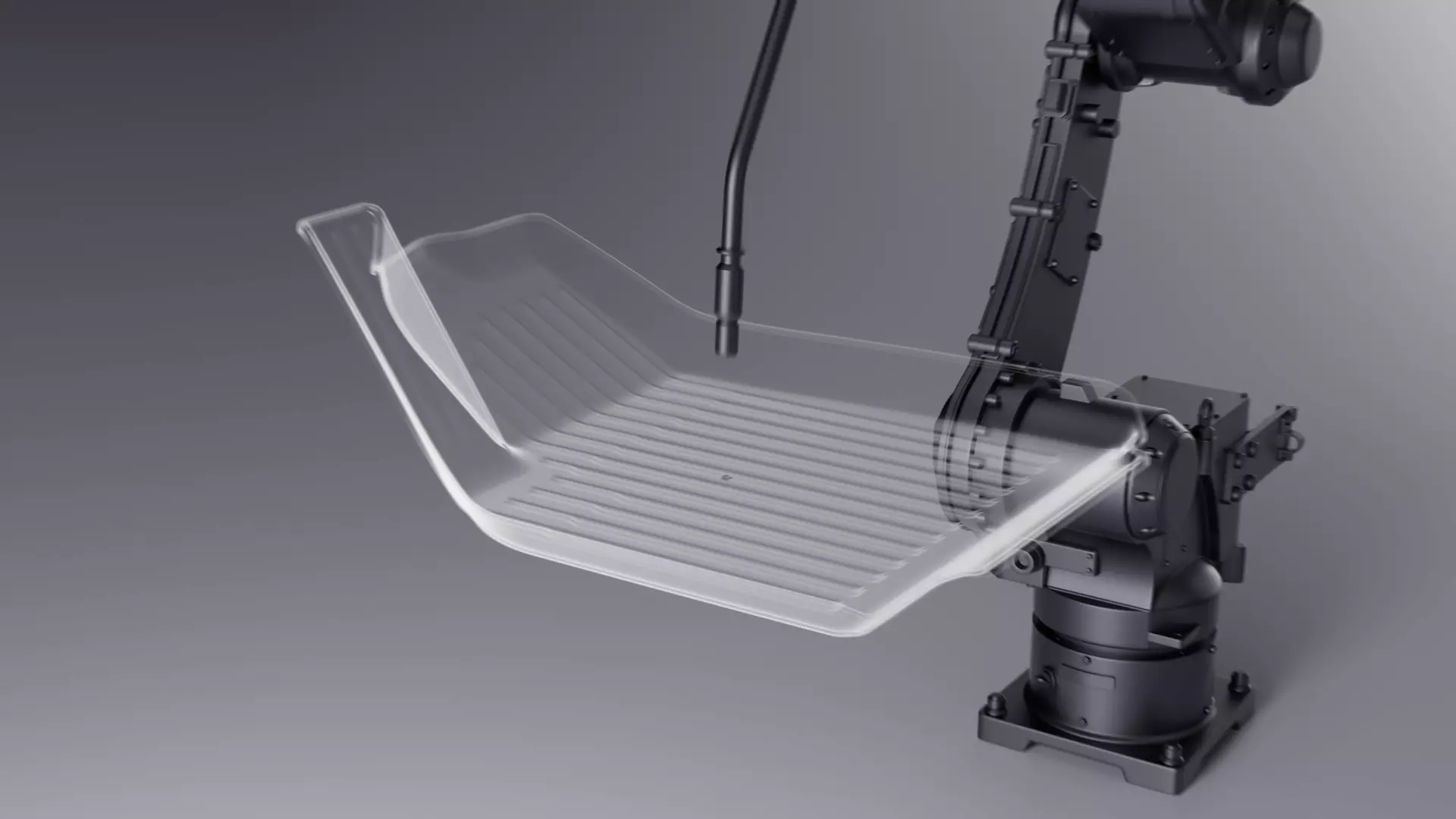 Car floor mat foot injection molding robotic arm tech scifi C4D 3D model_2