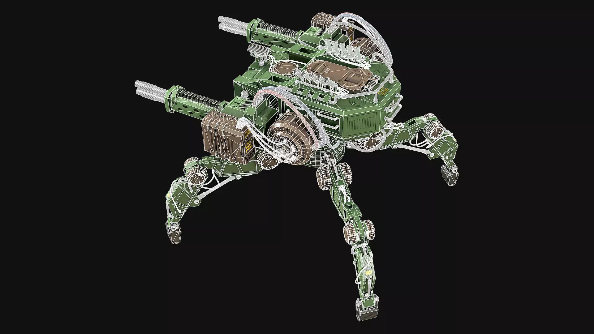Walking Turret Concept-1-Green 3D model_15