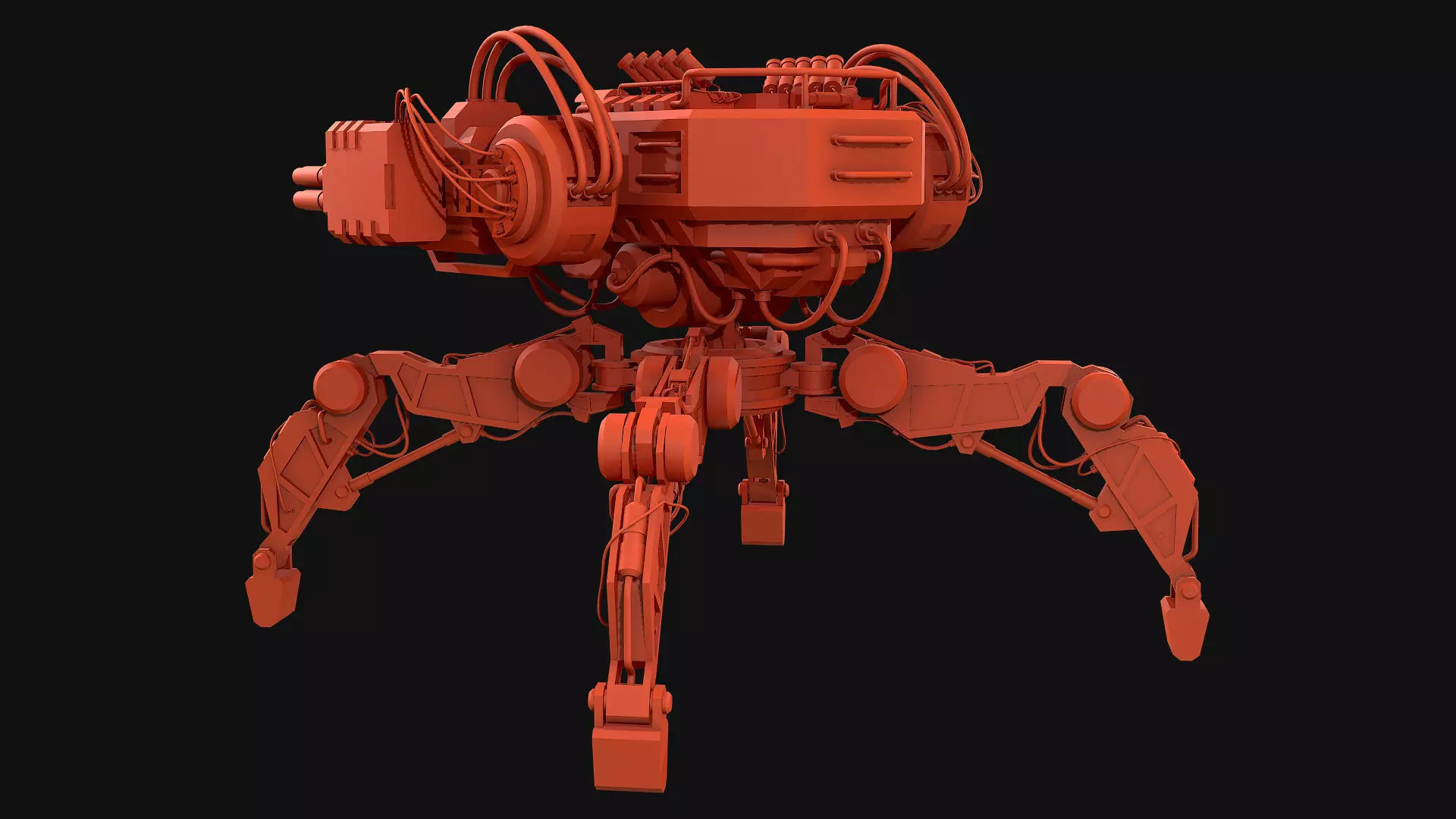 Walking Turret Concept-1-Green 3D model_18