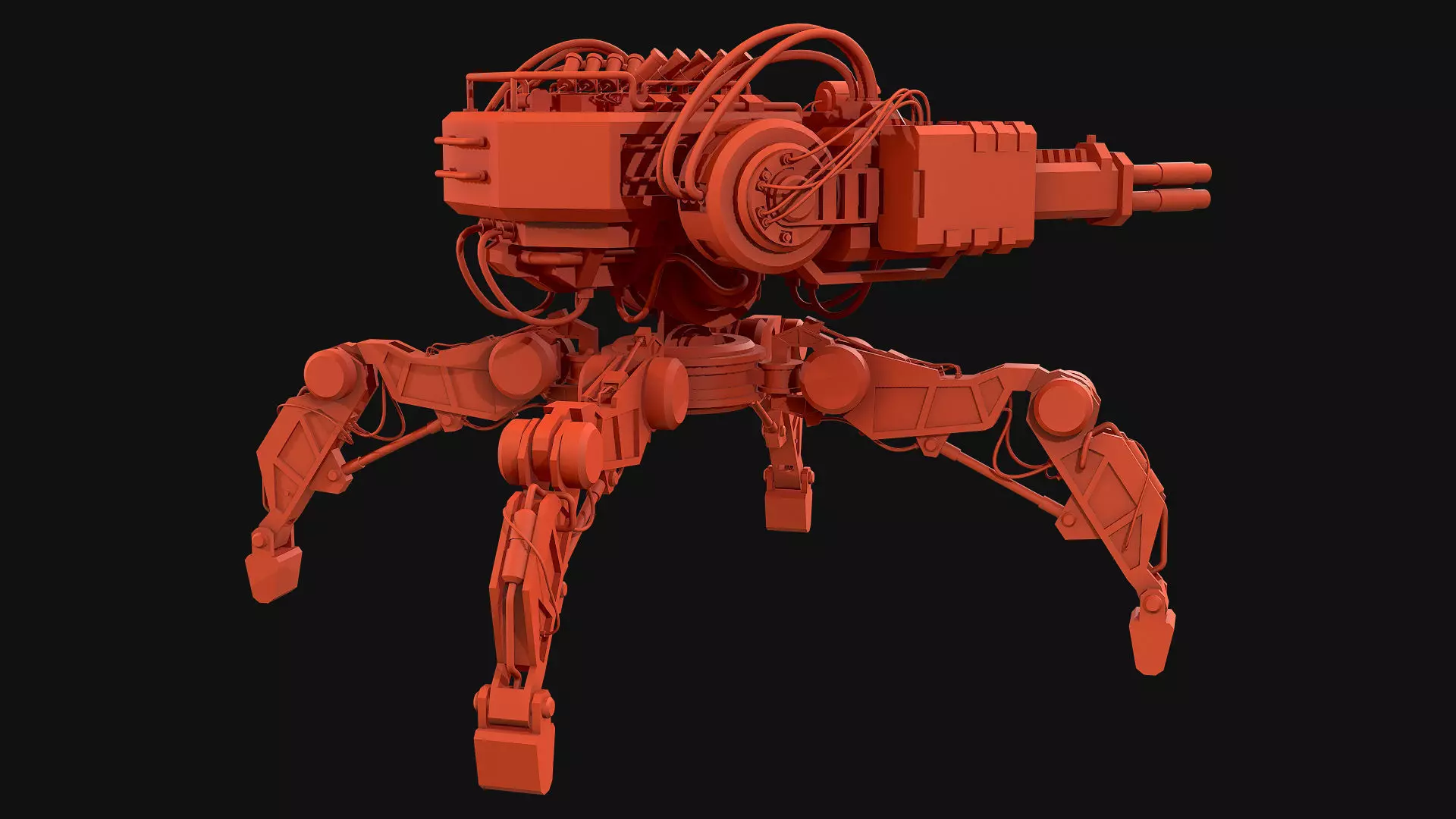 Walking Turret Concept-1-Green 3D model_19