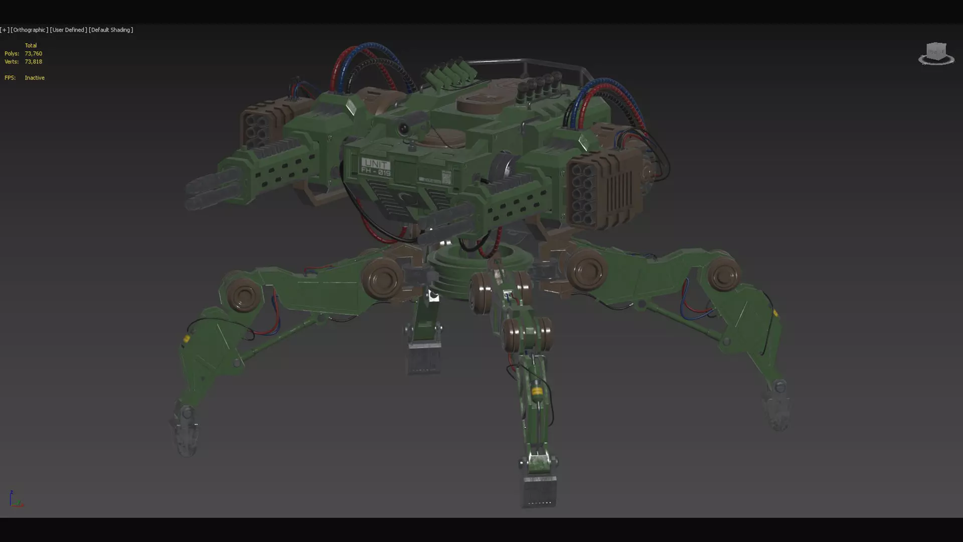 Walking Turret Concept-1-Green 3D model_26