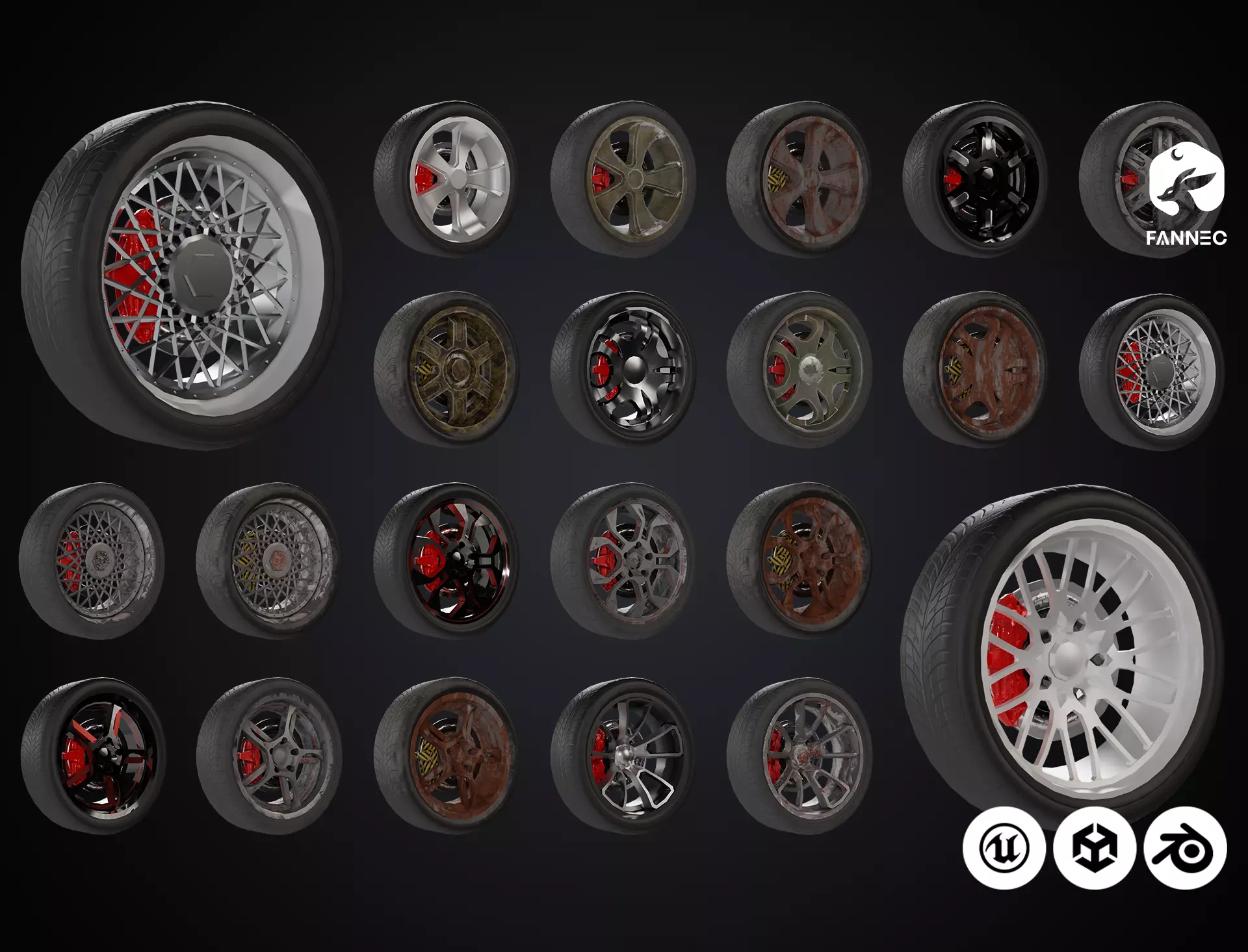 RIMS - Wheels Collection III - All Formats Low-poly 3D model_0