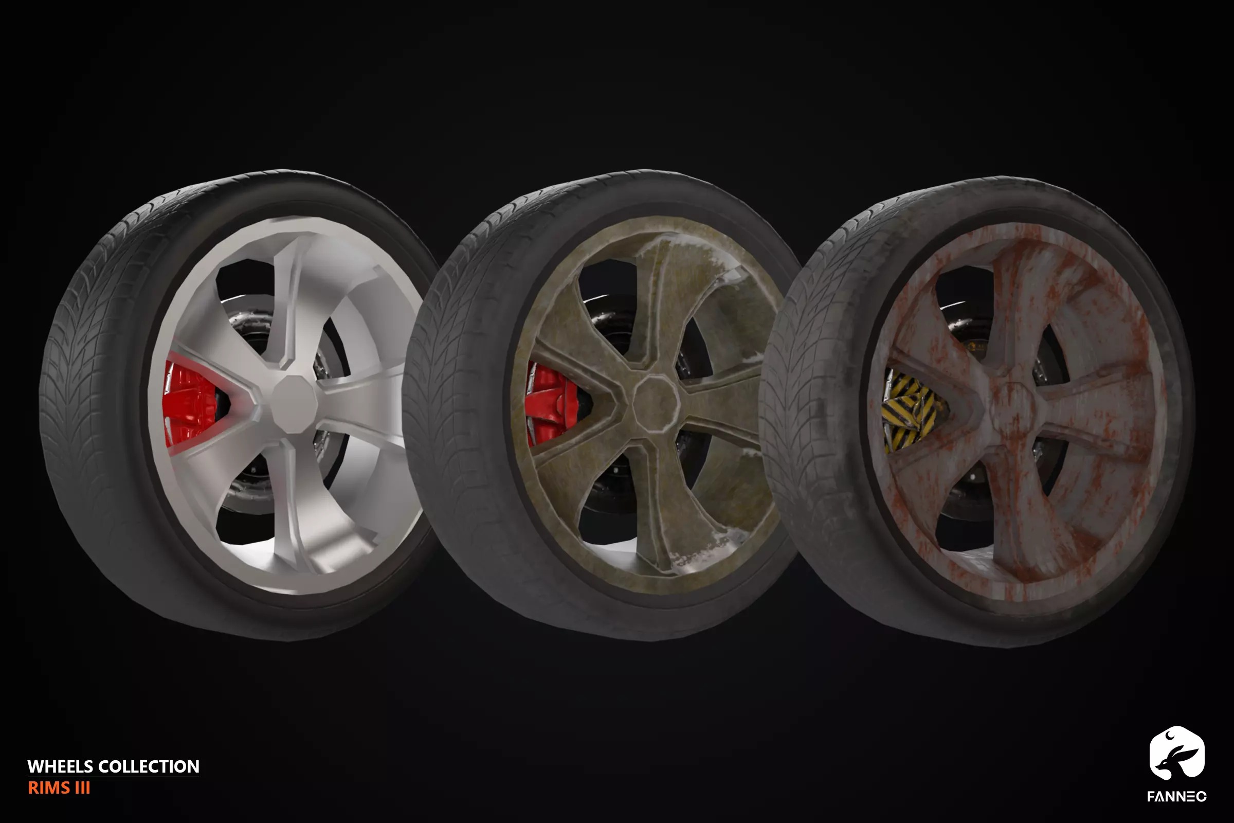 RIMS - Wheels Collection III - All Formats Low-poly 3D model_1