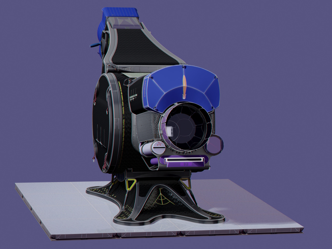 Inquisitor futuristic observation station 3D model_3