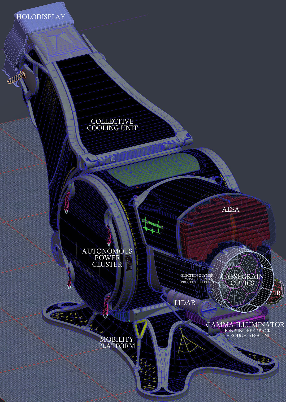 Inquisitor futuristic observation station 3D model_7