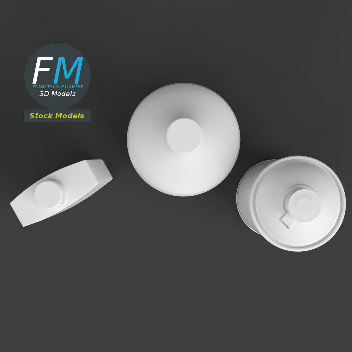 Bathroom bottles set 3D model_6