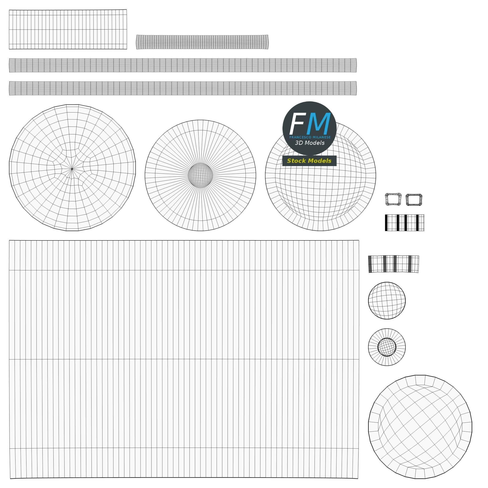 Bathroom bottles set 3D model_13