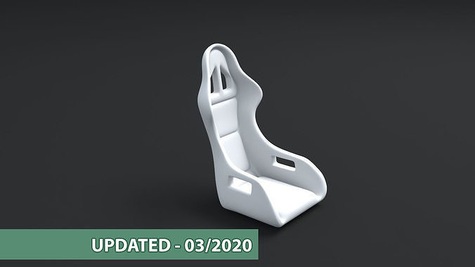 Car racing seat 3D model