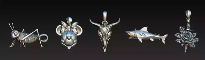 golden grasshopper pendant 