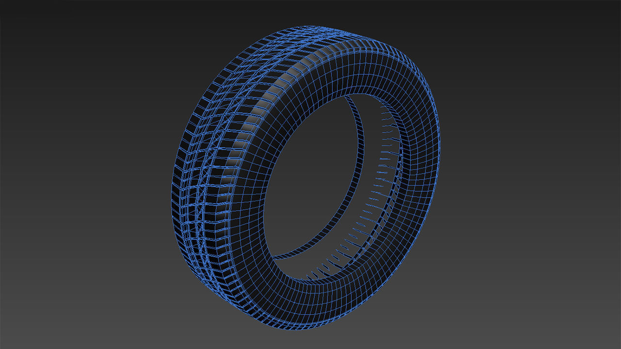 Car tire Free 3D model_2