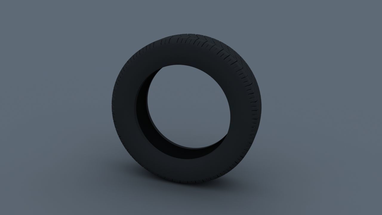 Car tire Free 3D model_4