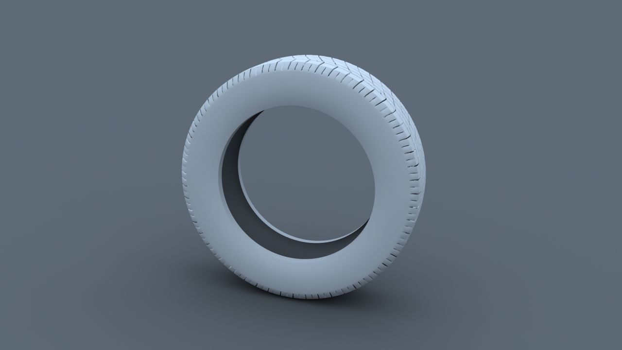 Car tire Free 3D model_5