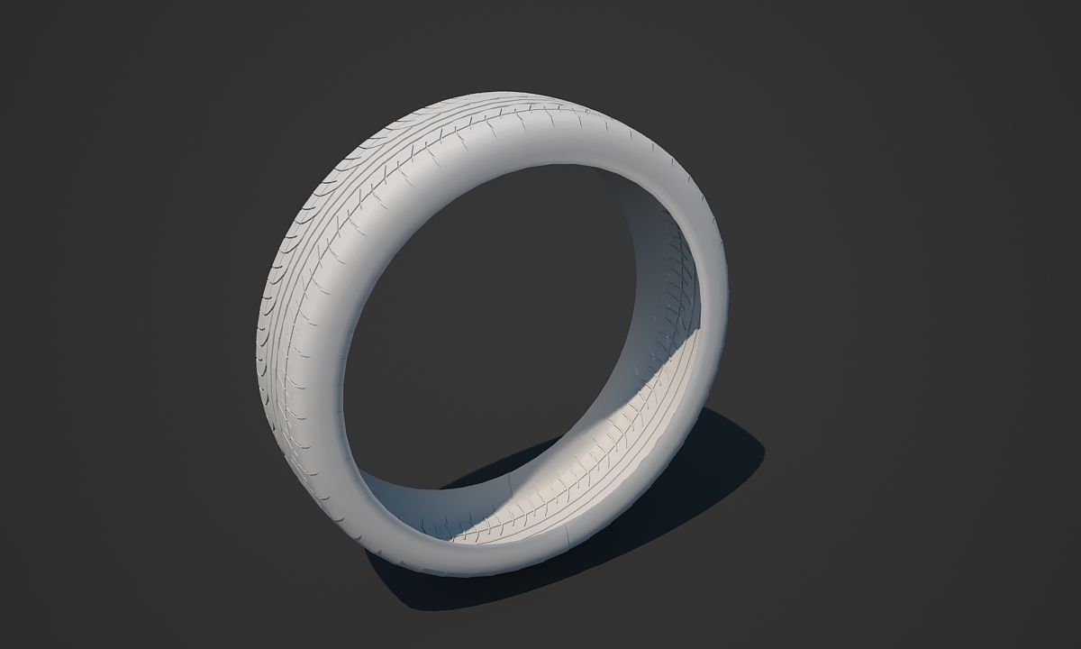 Car tire Free 3D model_1