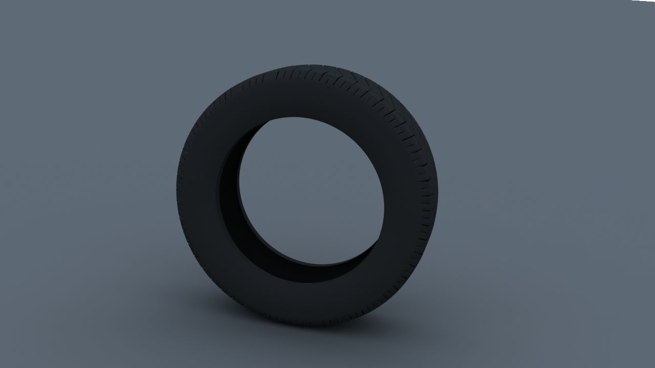 Car tire Free 3D model_3