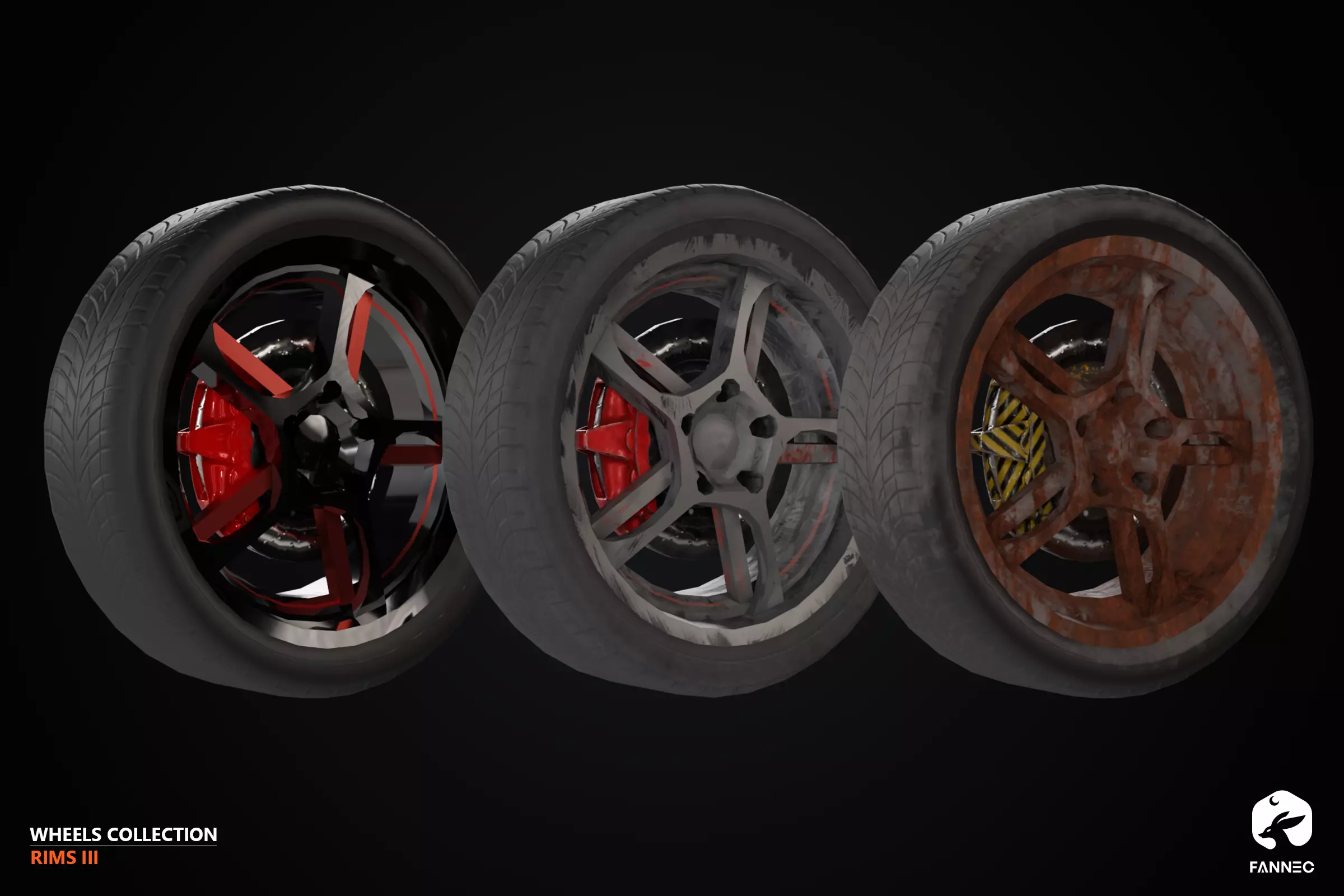 RIMS - Wheels Collection III - Unity Low-poly 3D model_7