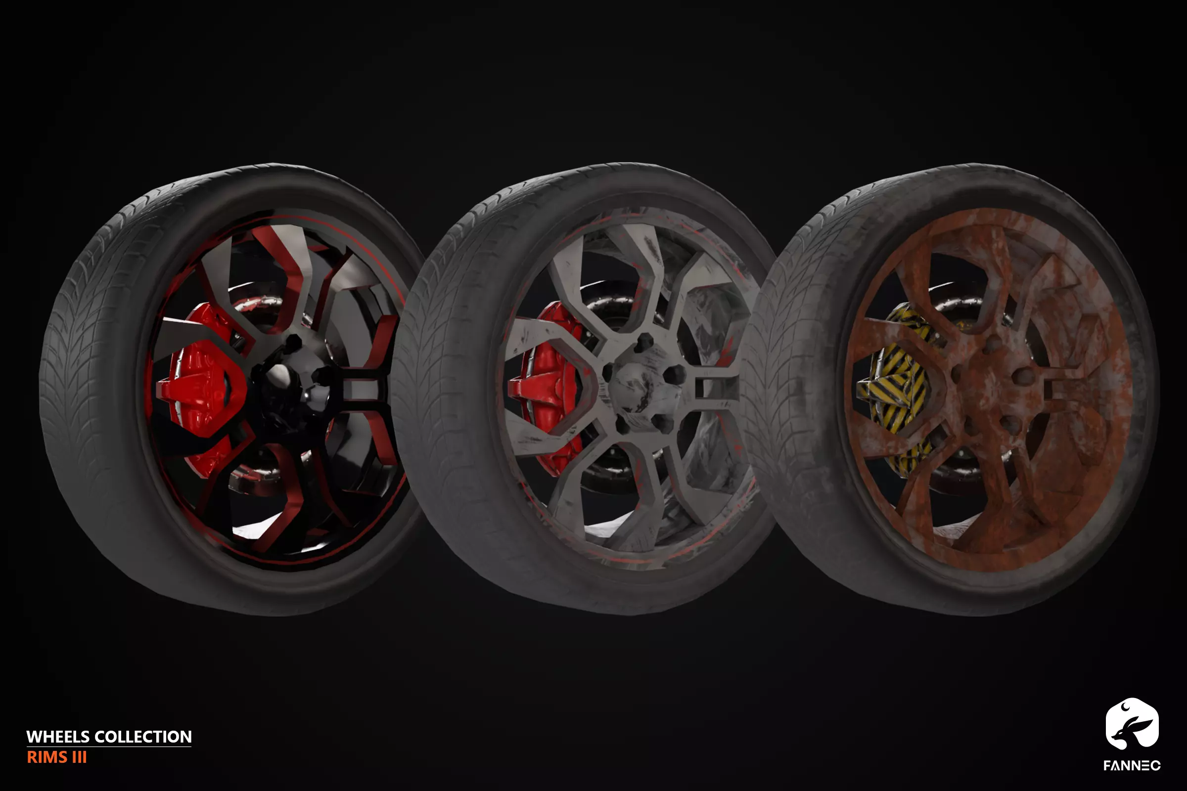 RIMS - Wheels Collection III - Unity Low-poly 3D model_6