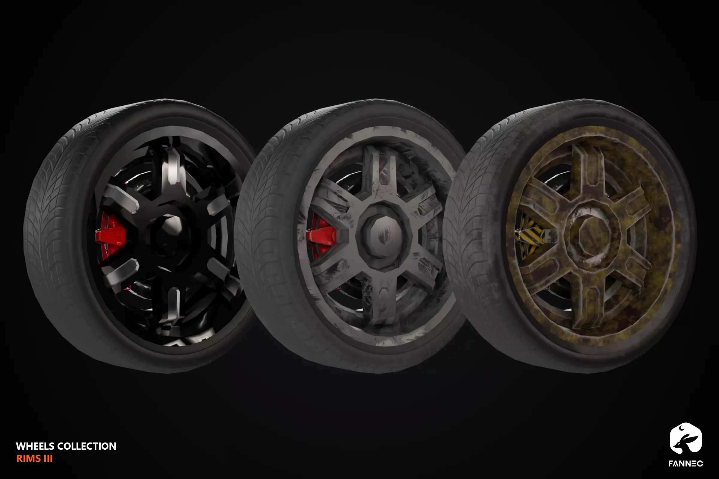 RIMS - Wheels Collection III - Unity Low-poly 3D model_3