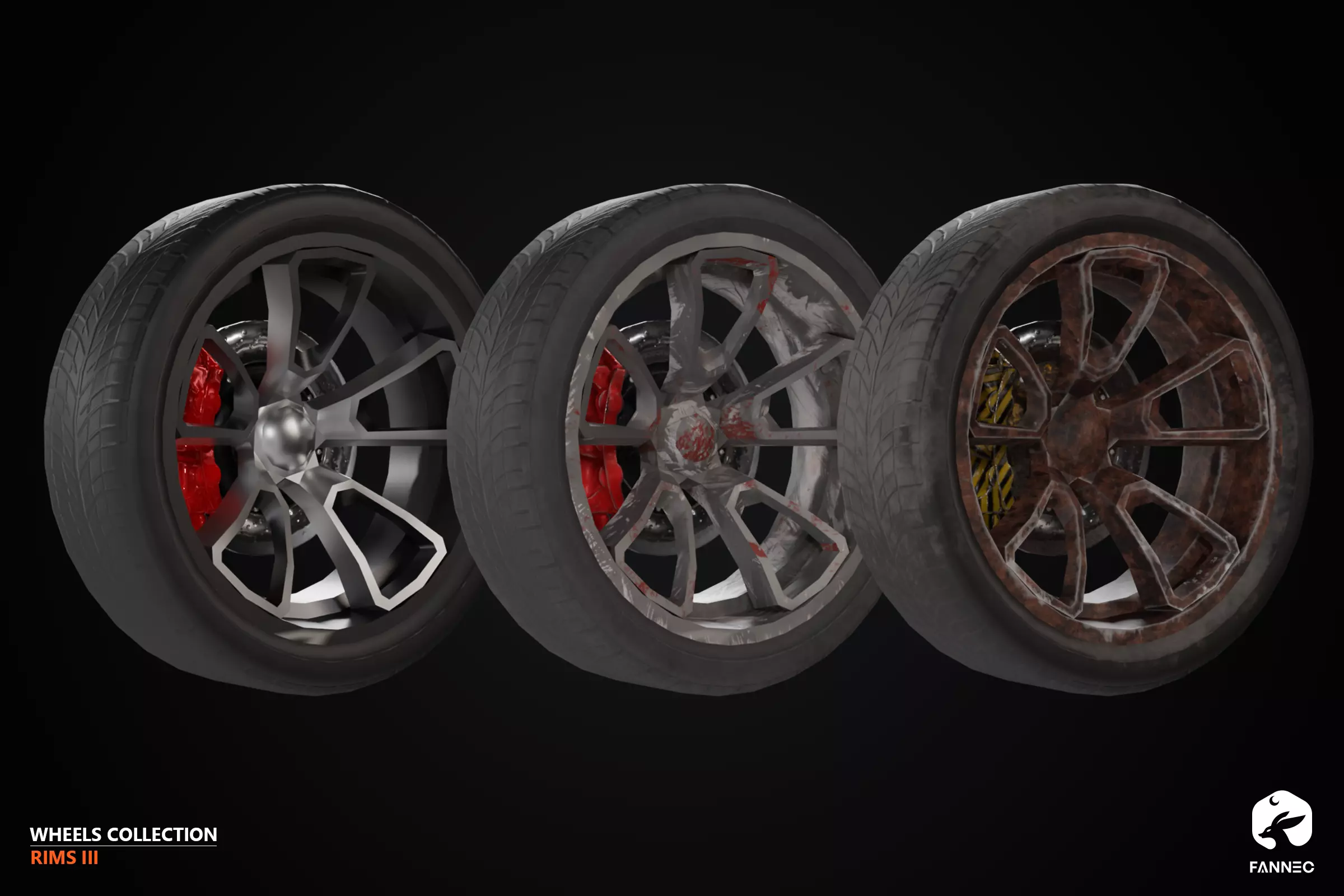 RIMS - Wheels Collection III - Unity Low-poly 3D model_8