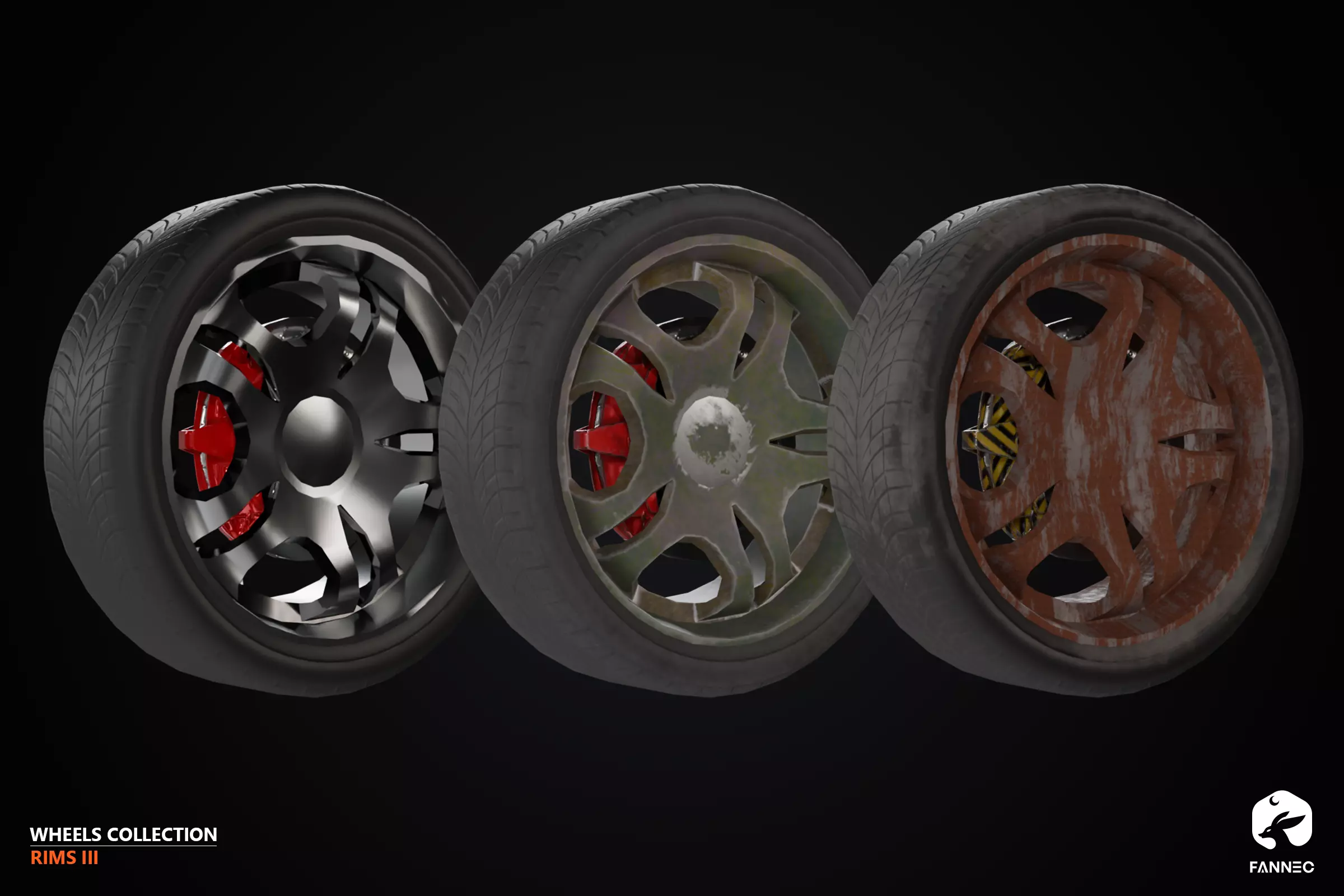 RIMS - Wheels Collection III - Unity Low-poly 3D model_4