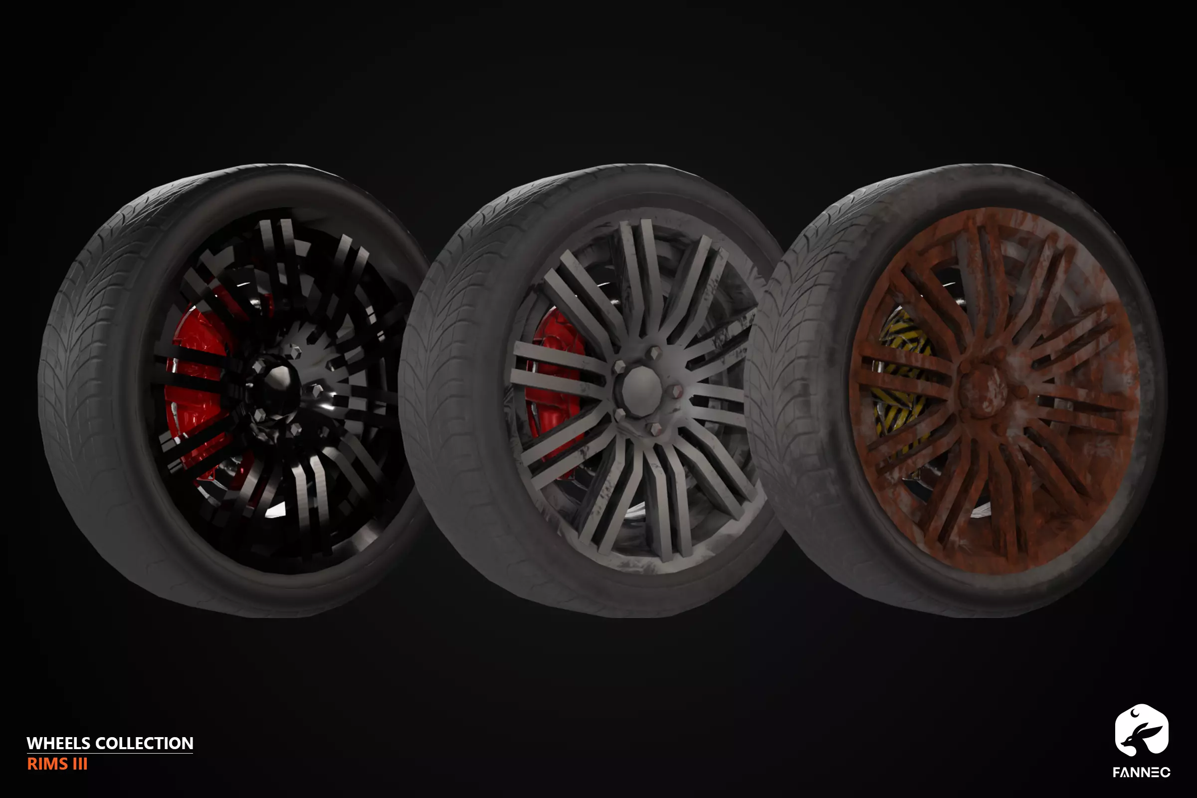 RIMS - Wheels Collection III - Unity Low-poly 3D model_10