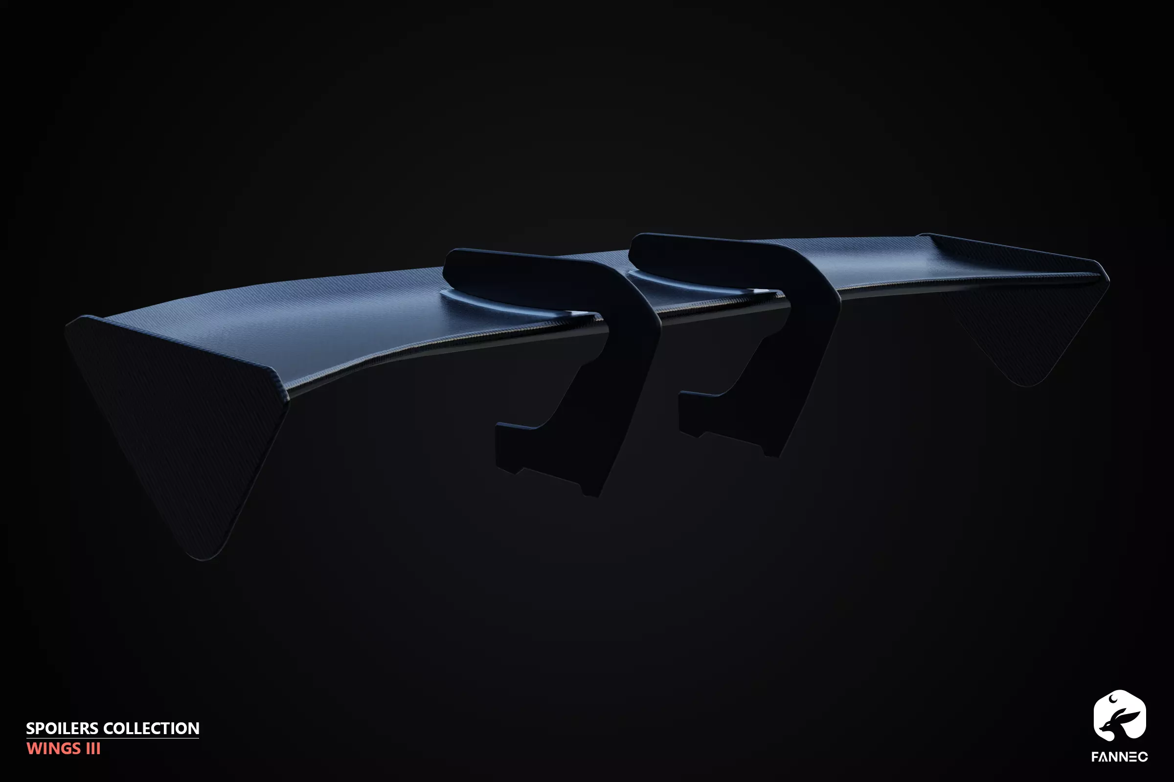 WINGS - Spoilers Collection III - All Formats Low-poly 3D model_16