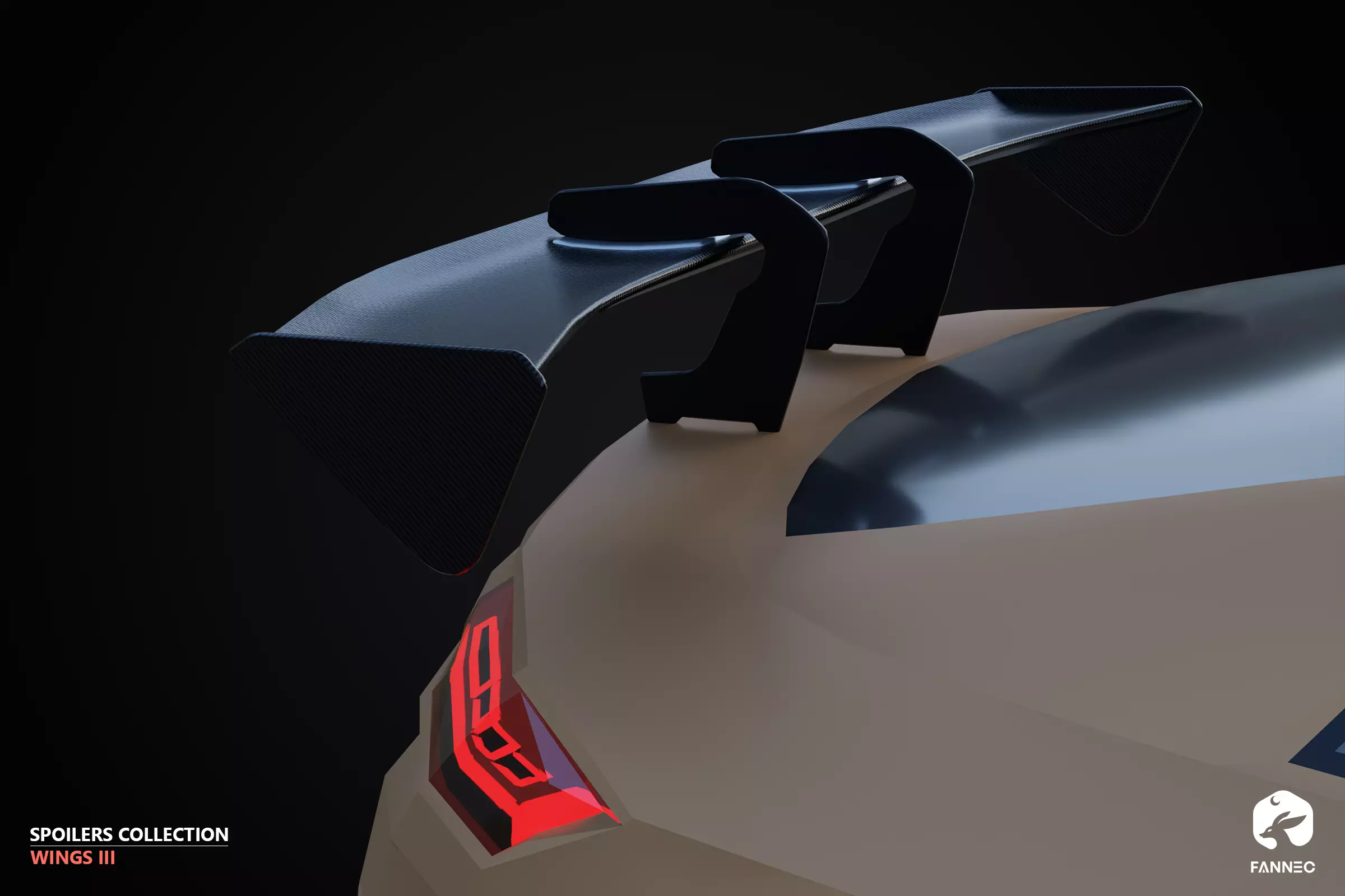 WINGS - Spoilers Collection III - All Formats Low-poly 3D model_17