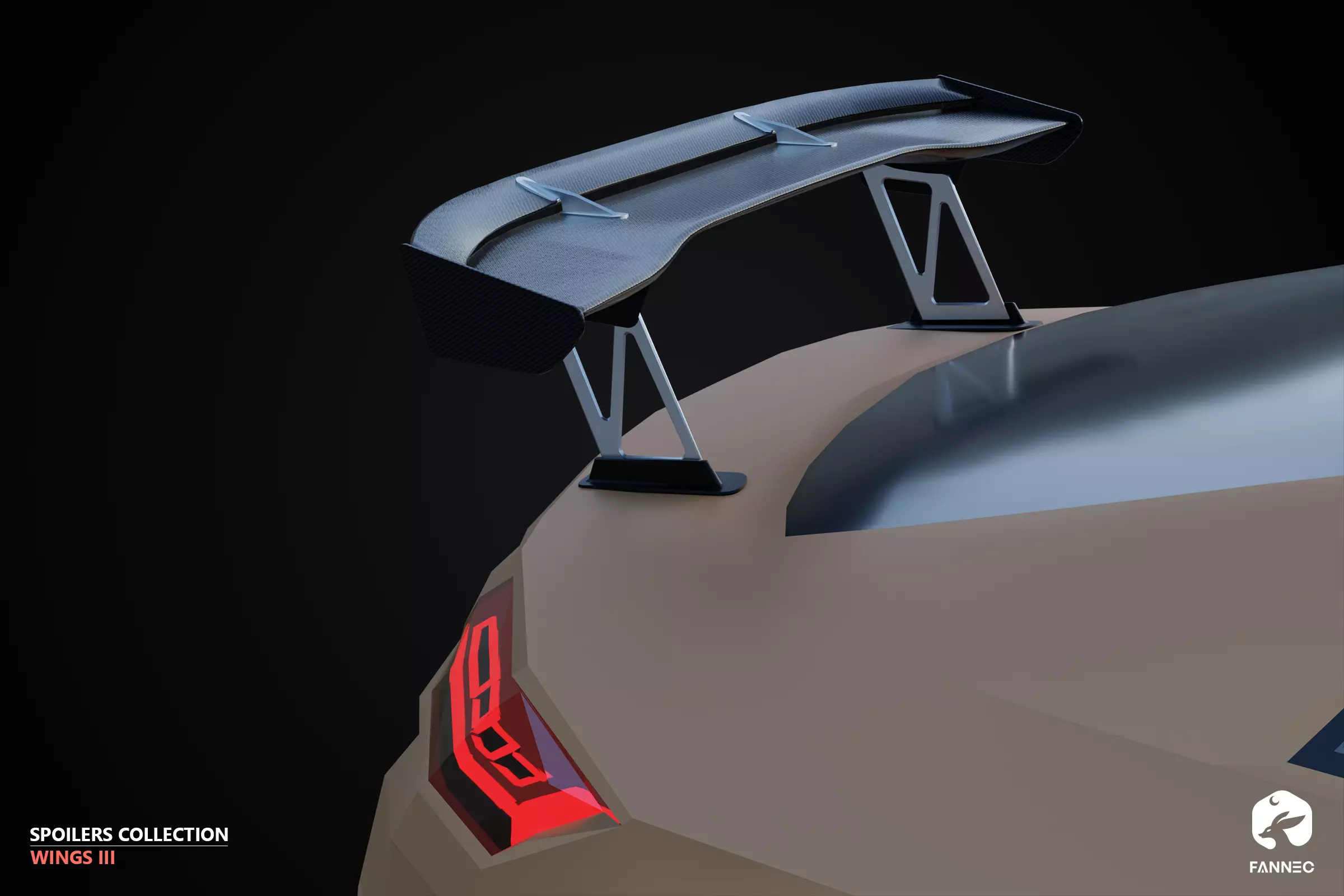 WINGS - Spoilers Collection III - All Formats Low-poly 3D model_8