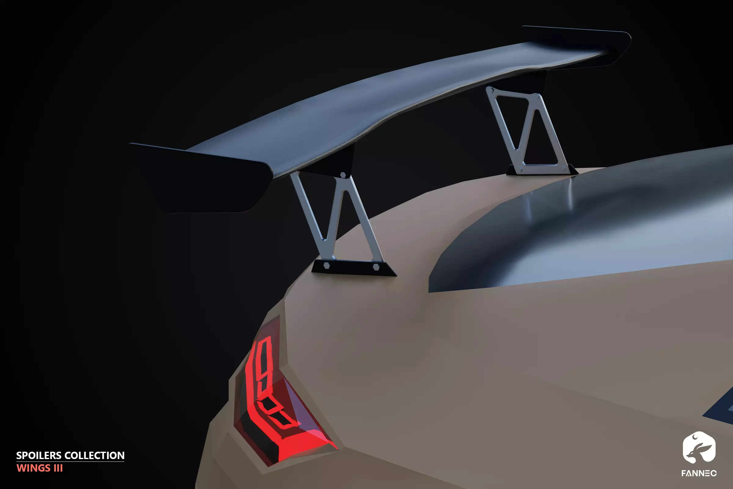WINGS - Spoilers Collection III - All Formats Low-poly 3D model_10