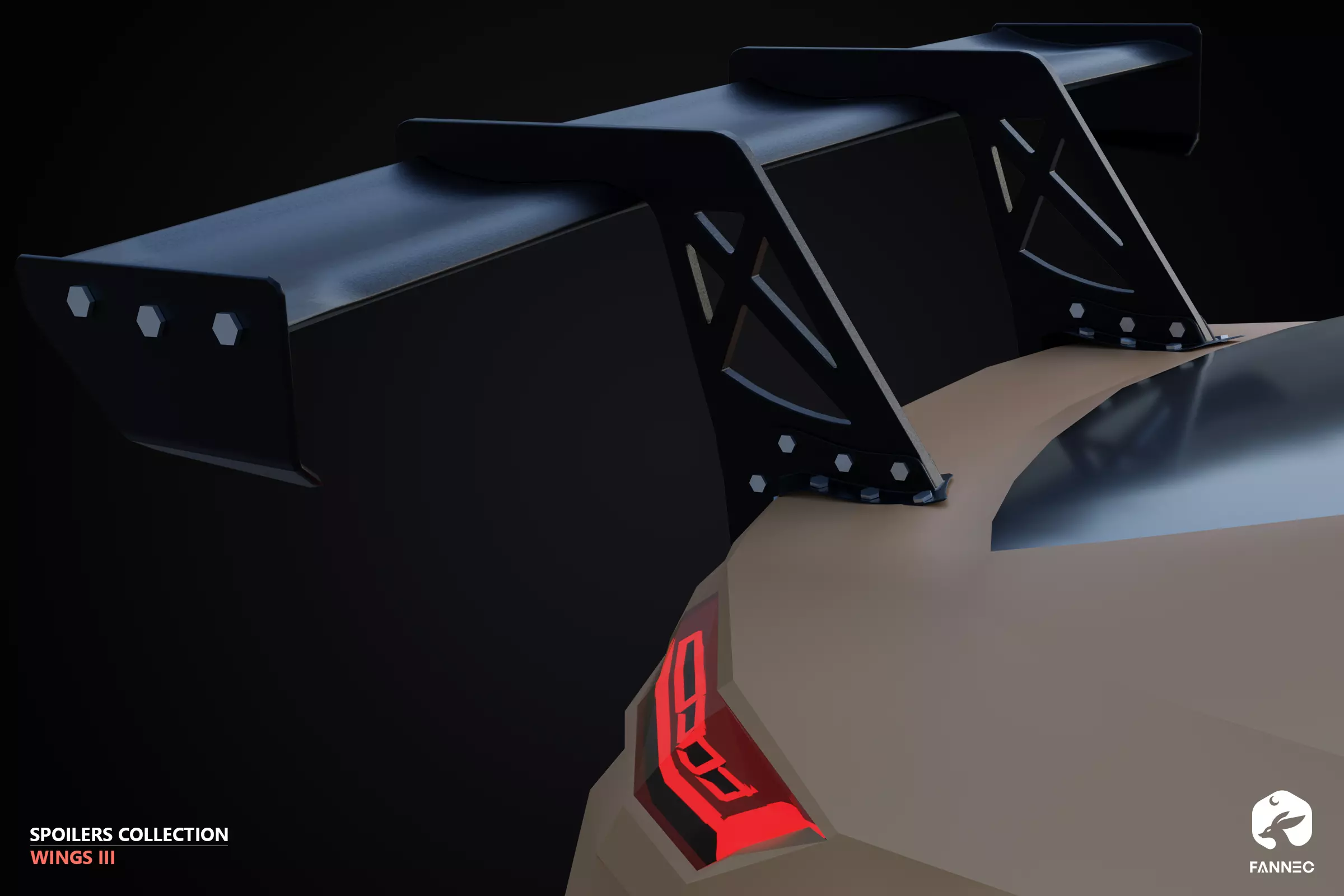 WINGS - Spoilers Collection III - All Formats Low-poly 3D model_21
