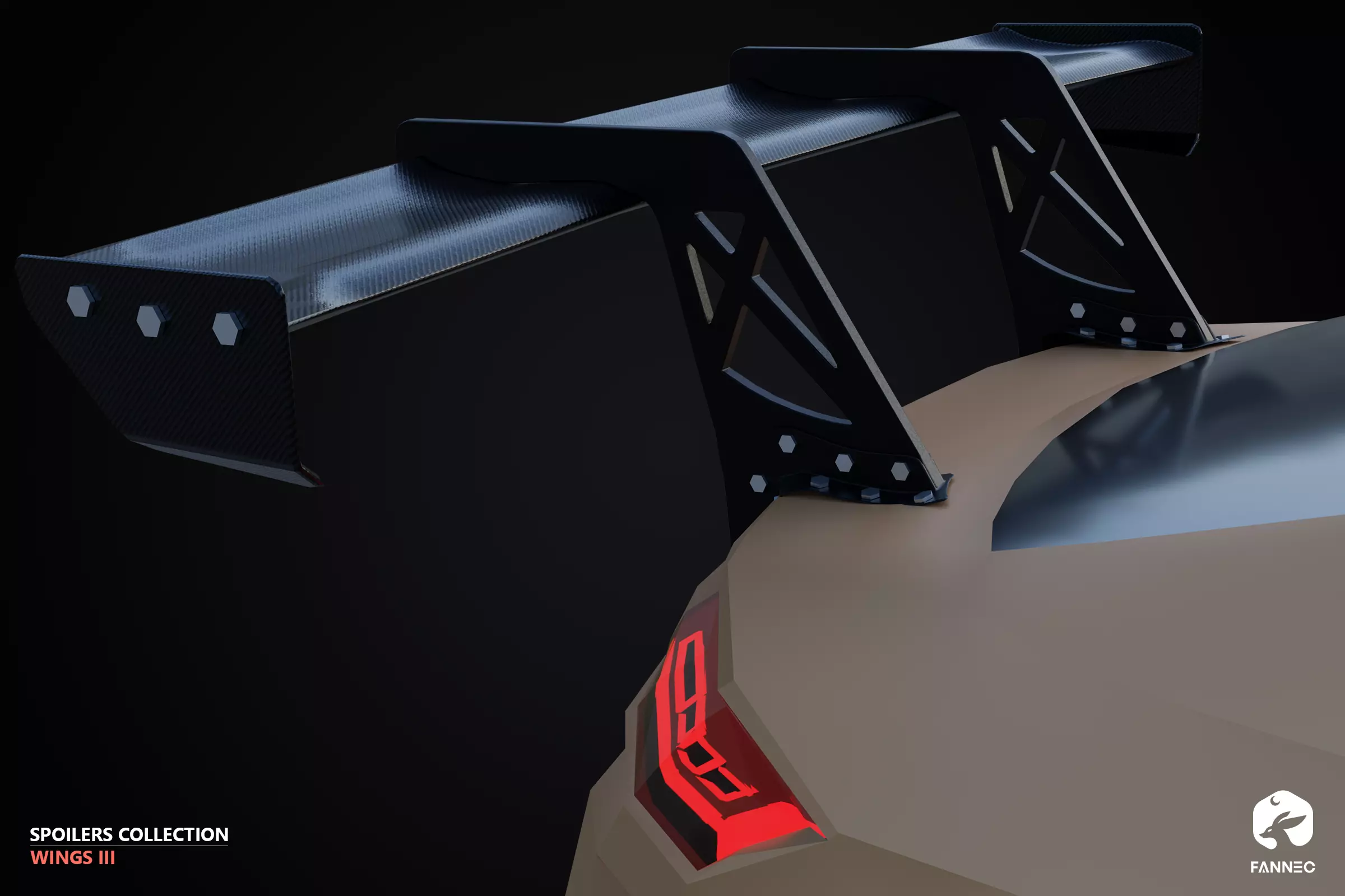 WINGS - Spoilers Collection III - All Formats Low-poly 3D model_23