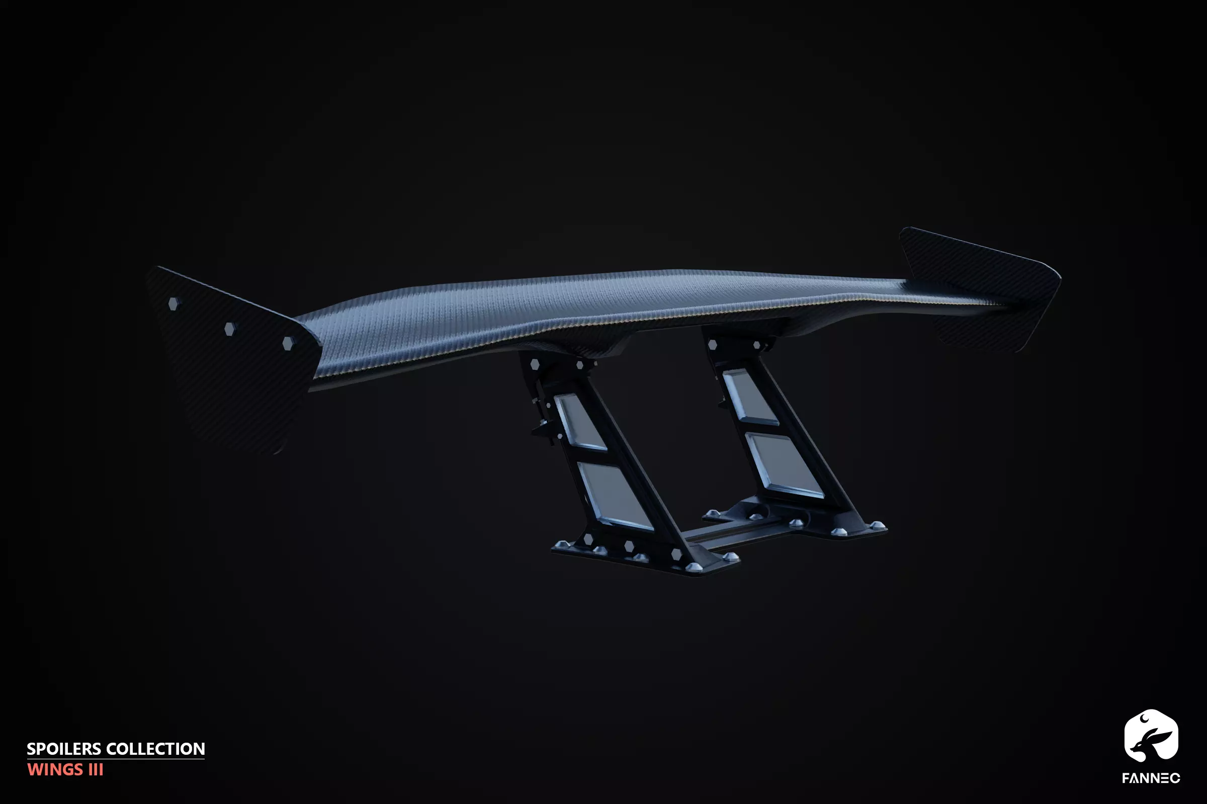 WINGS - Spoilers Collection III - All Formats Low-poly 3D model_3