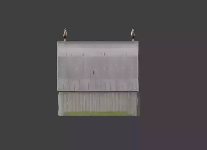 Rustic Barnhouse with Rooster Ornament Low-poly 3D model 4