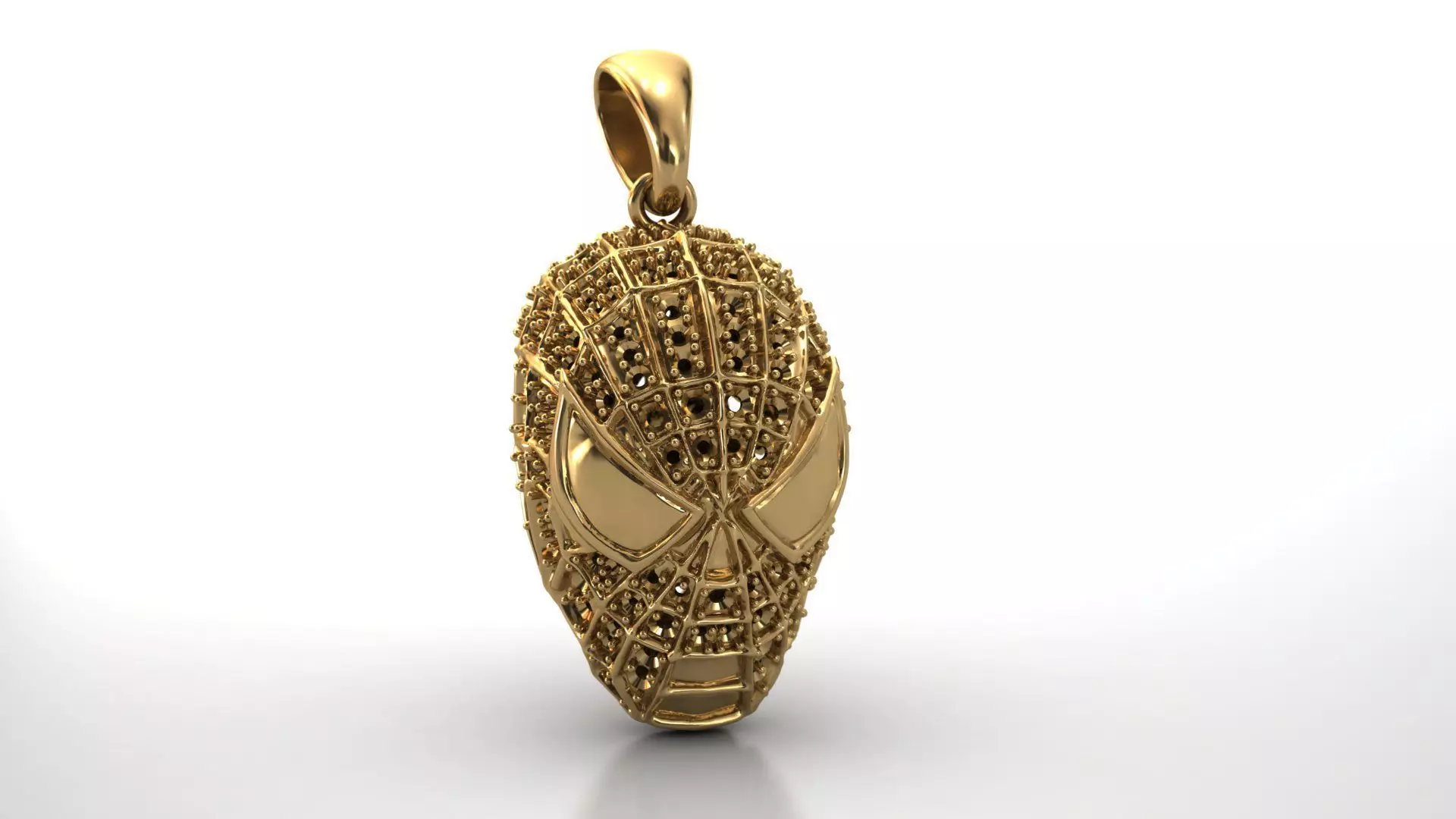 Golden Web Ring 3D print model_3