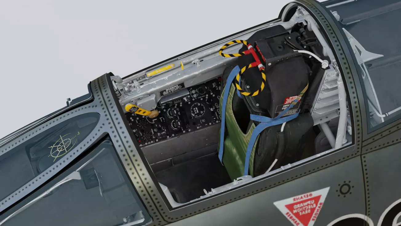 F104G starfighter fighter jet Low-poly 3D model_11