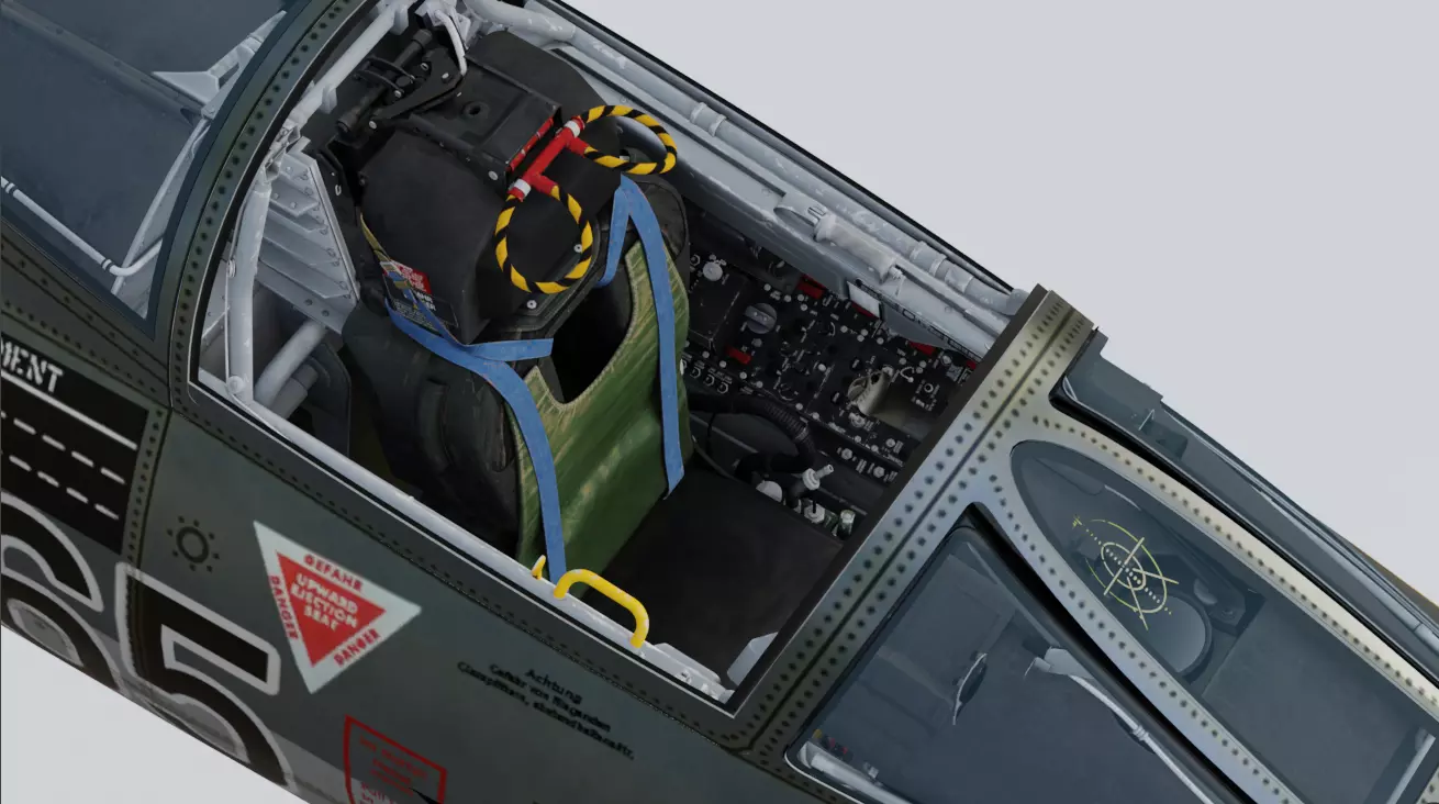 F104G starfighter fighter jet Low-poly 3D model_10