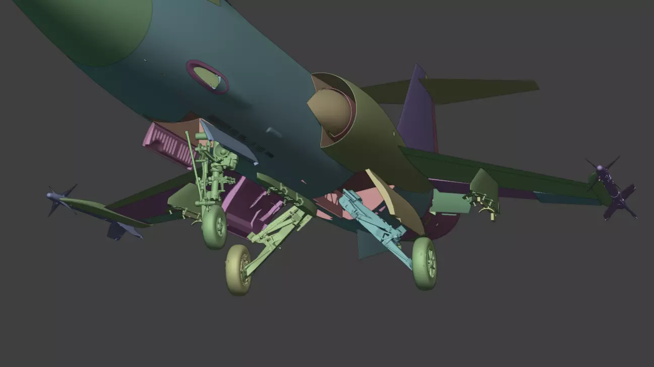 F104G starfighter fighter jet Low-poly 3D model_18