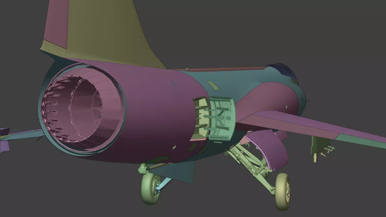 F104G starfighter fighter jet Low-poly 3D model_19