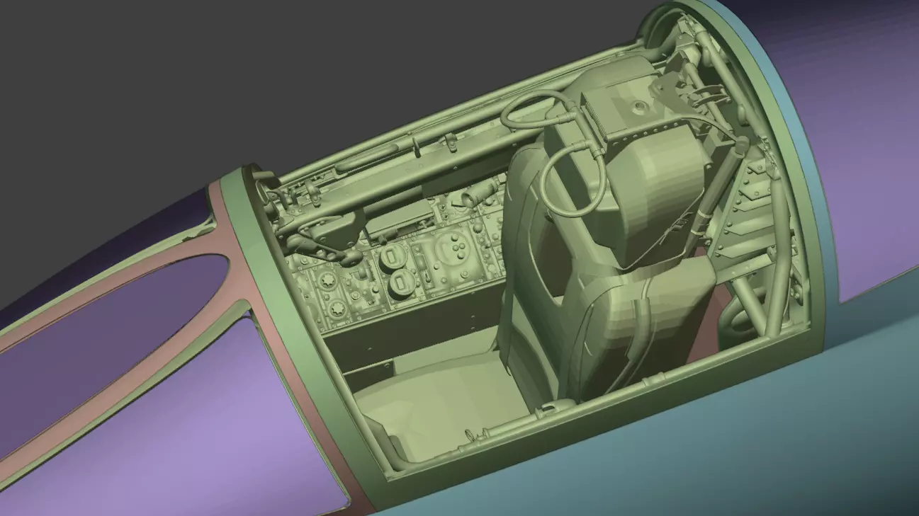 F104G starfighter fighter jet Low-poly 3D model_23