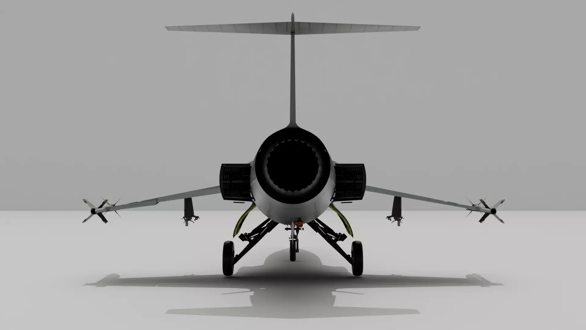 F104G starfighter fighter jet Low-poly 3D model_5